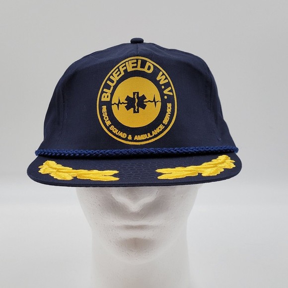 Vintage Bluefield WV Rescue Squad Ambulance Service Scrambled Eggs Snapback Hat - Picture 3 of 10